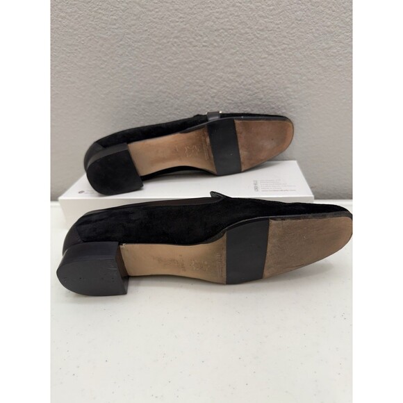 Amalfi Womens Loafers Size 9 AA Shoes Black Suede Designer Italy Fall Winter - Picture 6 of 7